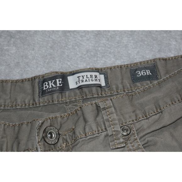 Buckle BKE Pants Mens Size 36 x 31 Tyler Straight Fit Tan Cotton 5 Pocket - Picture 4 of 7